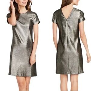 J. McLaughlin Jame's Metallic Mini dress Black and Gold  Small EUC